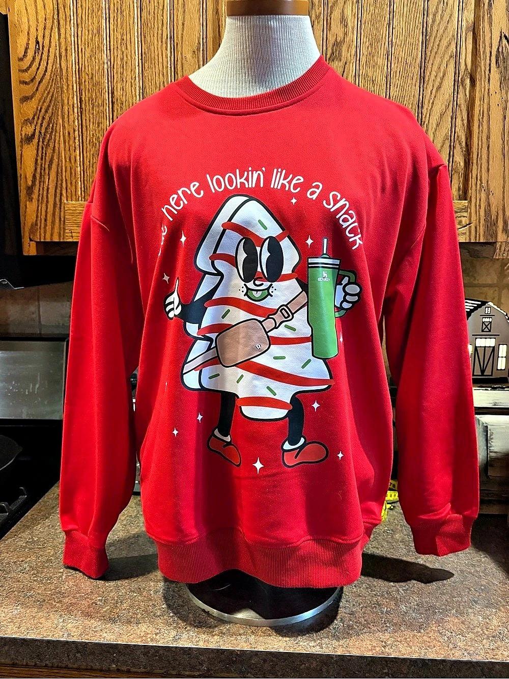 Graphic Sweatshirt in Red Size Medium